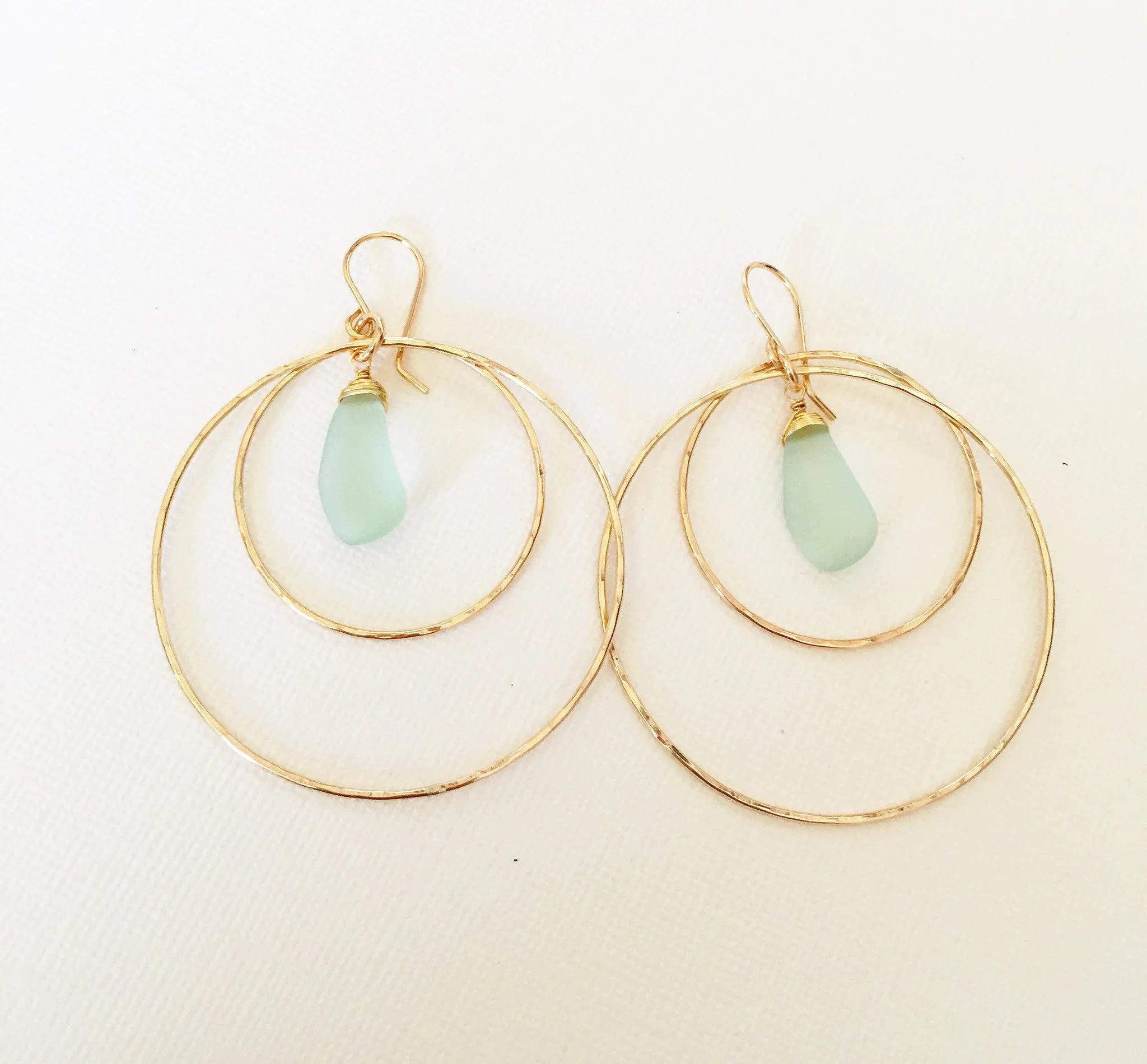 Earrings Rachel - beach glass (E313)