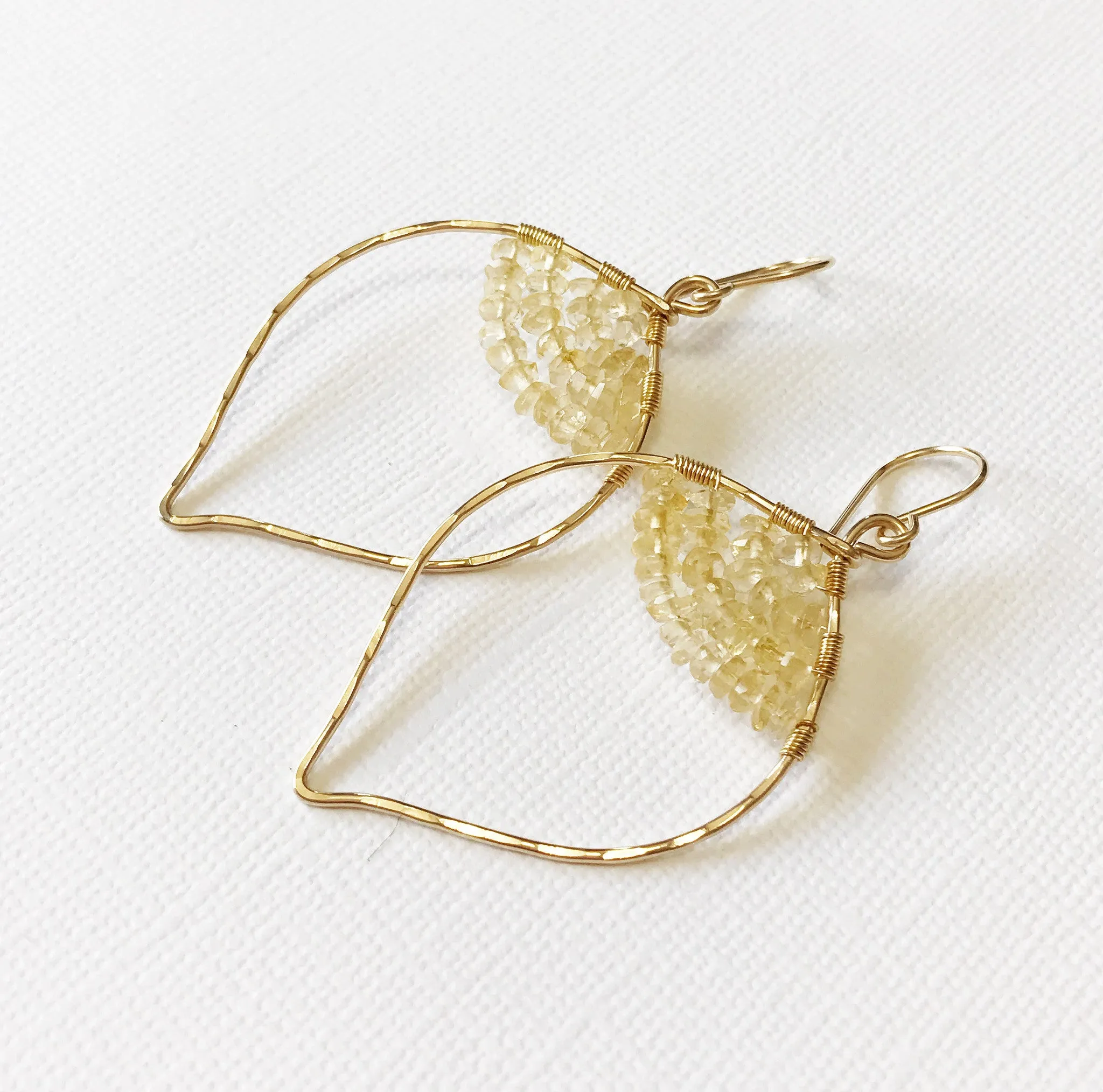 Earrings Wren - Citrine (E321)