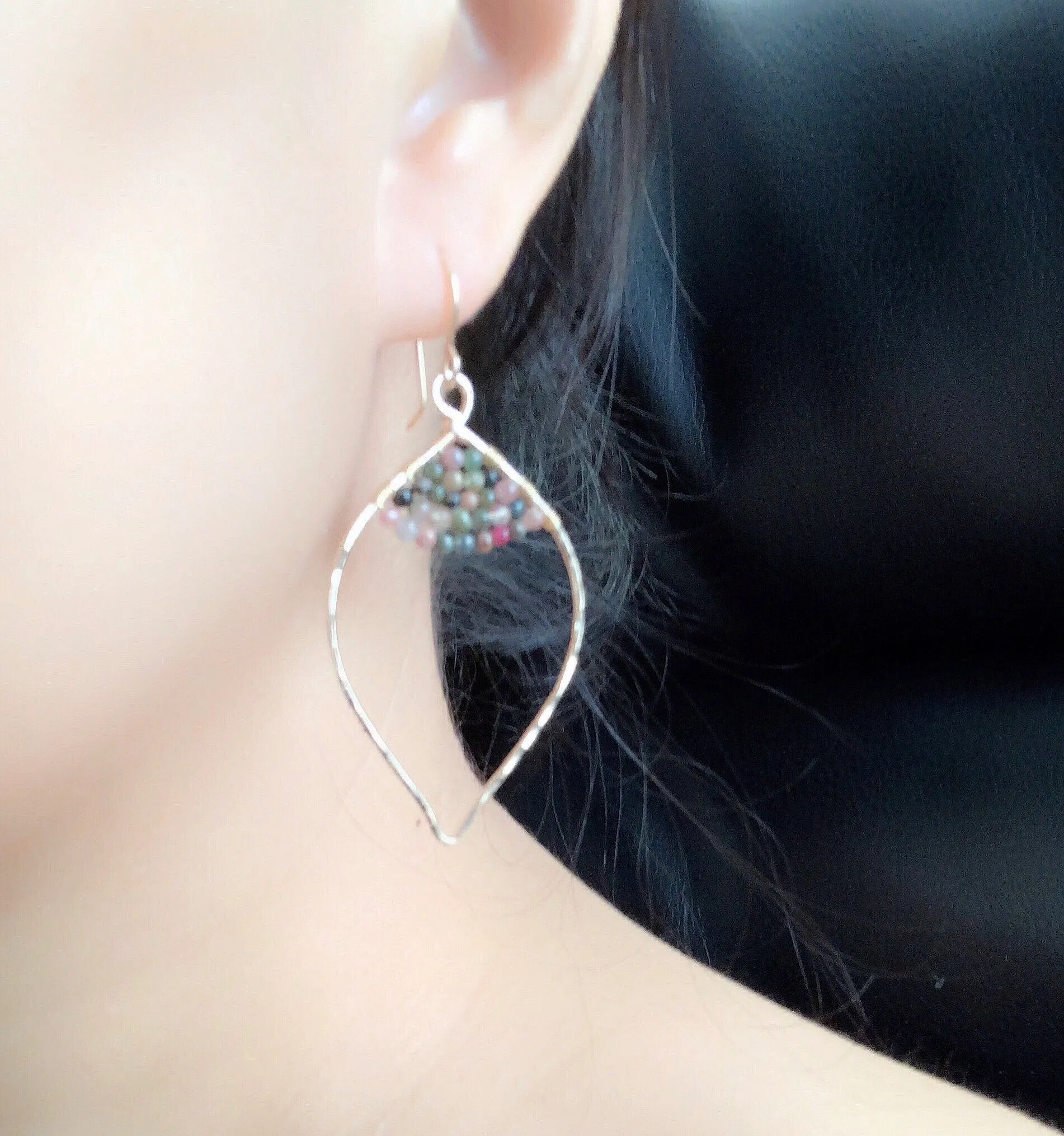 Earrings WREN - tourmaline (E474)