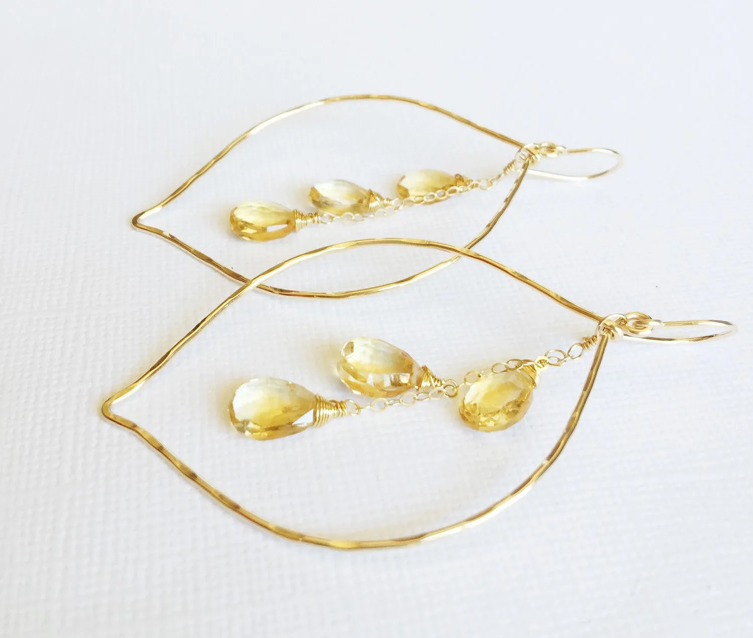 Earrings Yuri - citrine (E543)