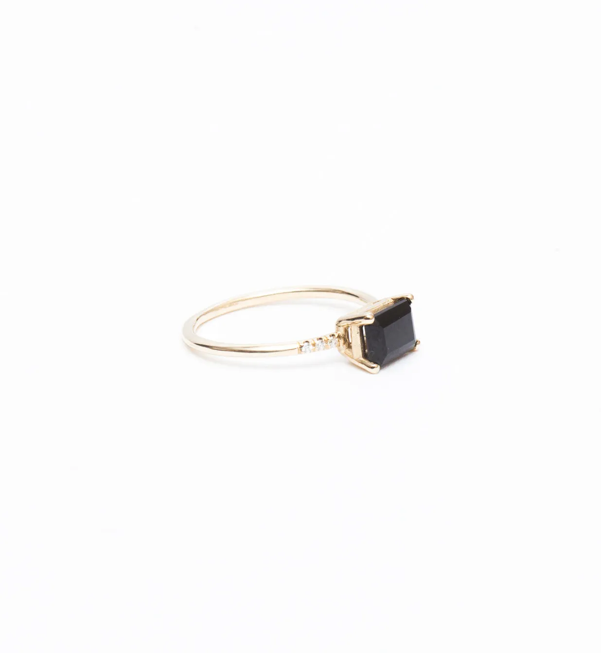 East West Onyx Equilibrium Ring