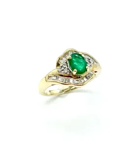 Emerald and Diamond Ring