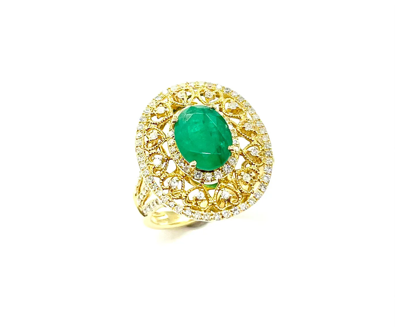 Emerald and Diamond Ring