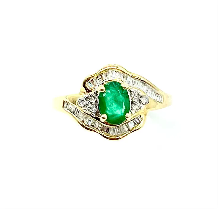 Emerald and Diamond Ring