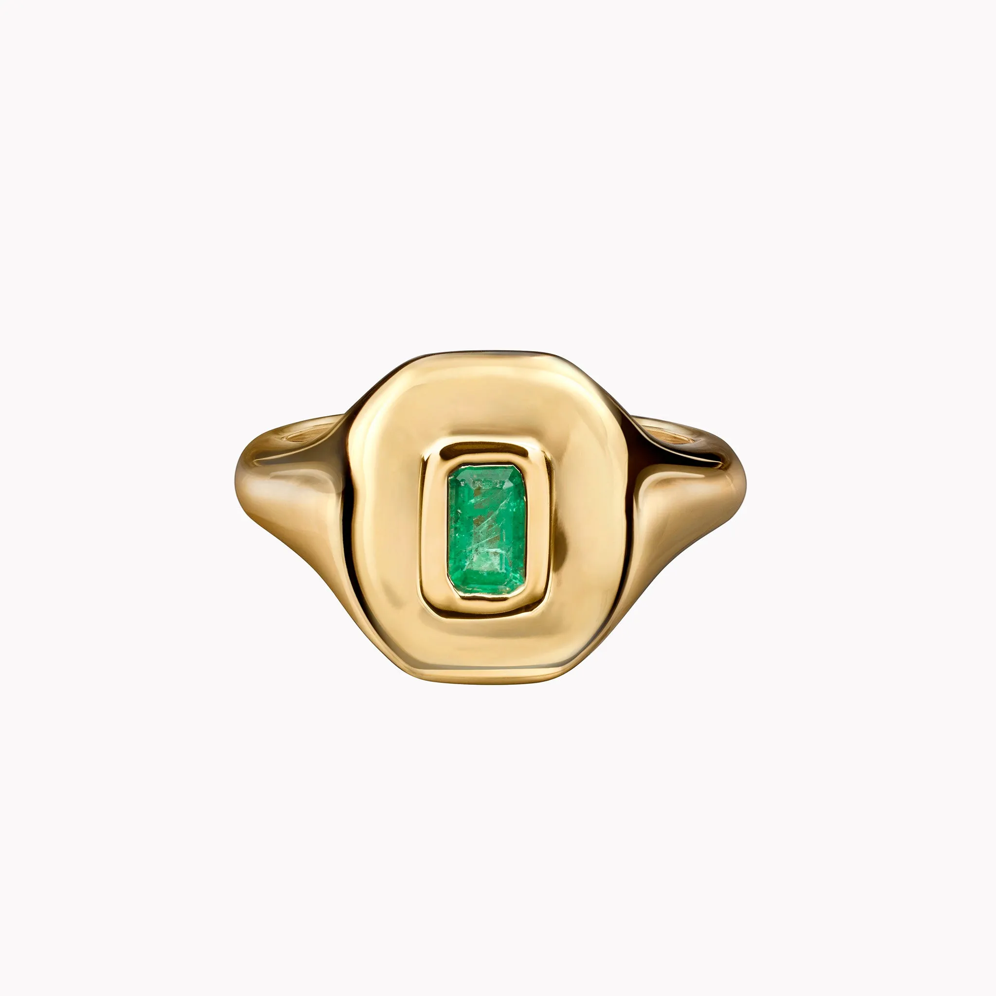 Emerald Baguette Pinky Ring