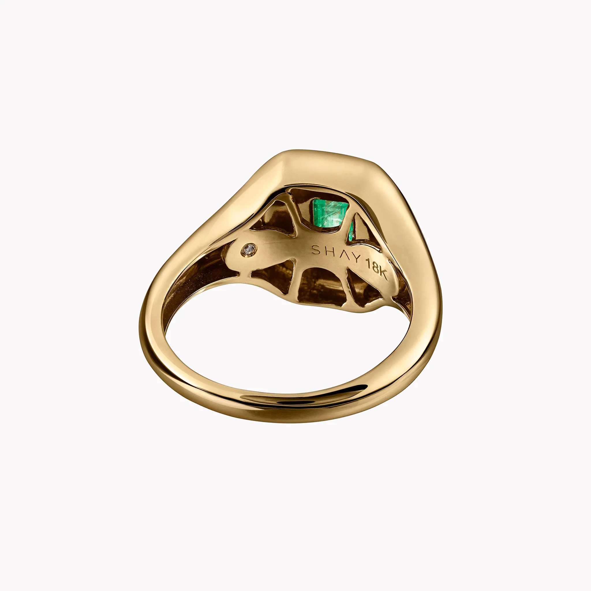 Emerald Baguette Pinky Ring