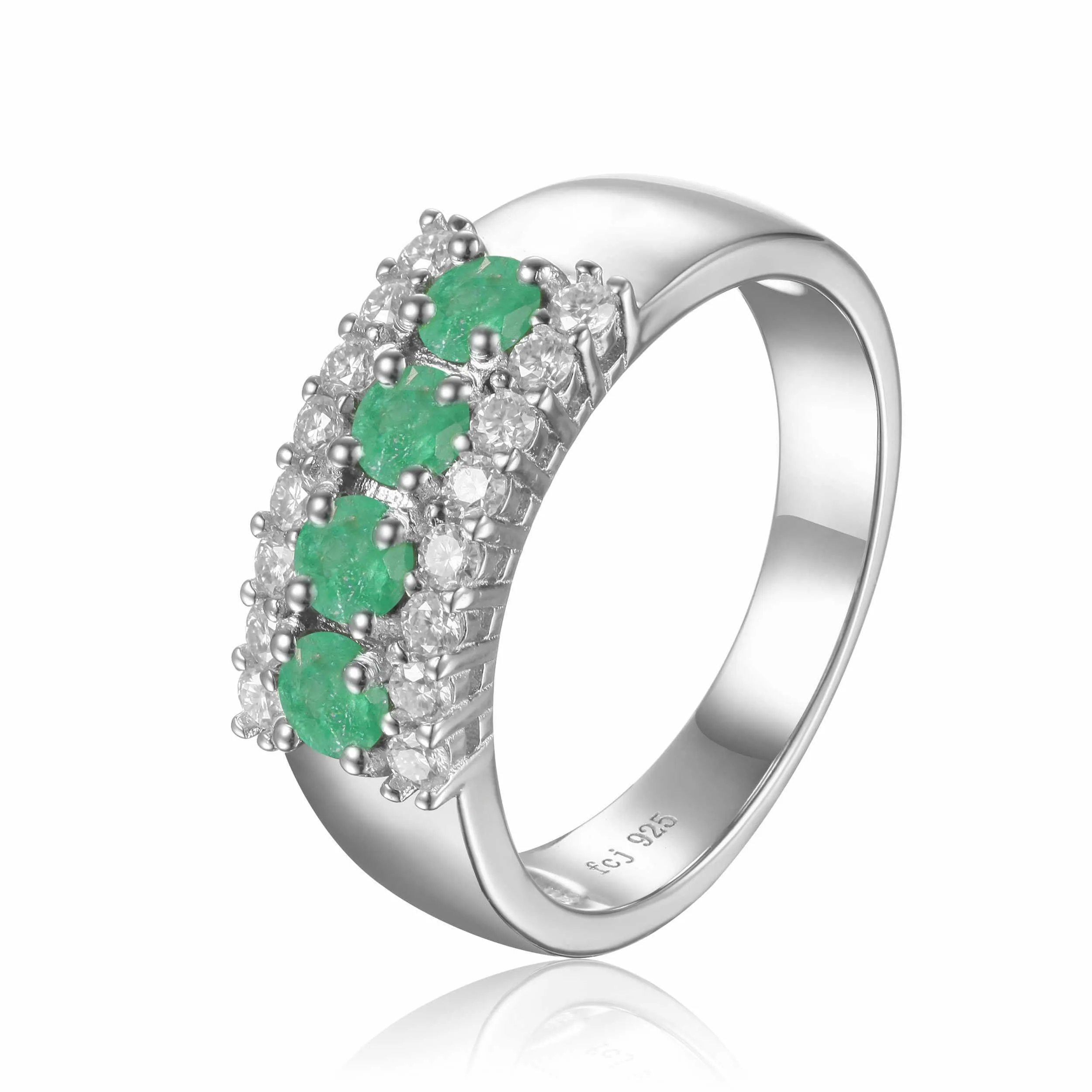 Emerald Chunky Statement Ring