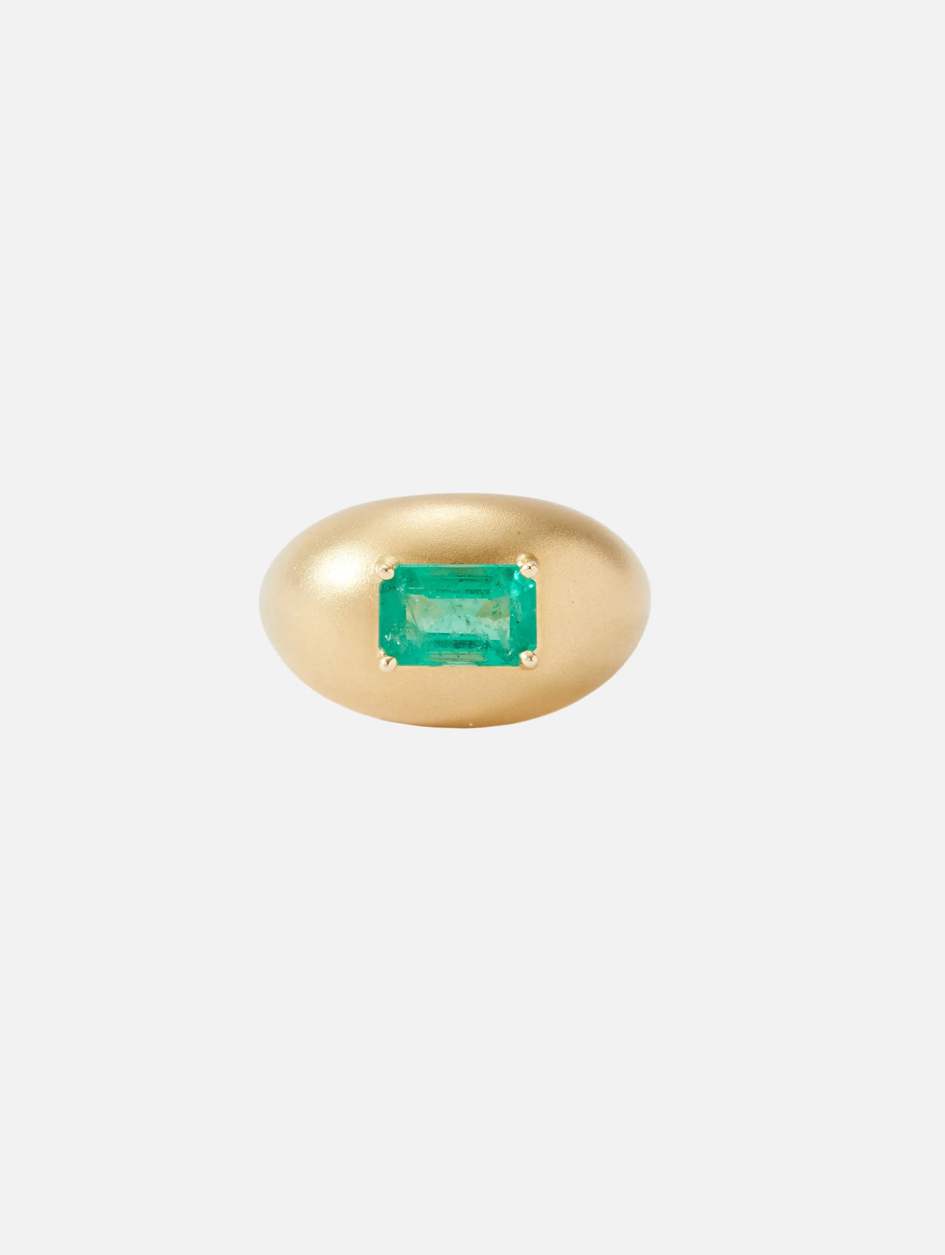 Emerald Domed Ring