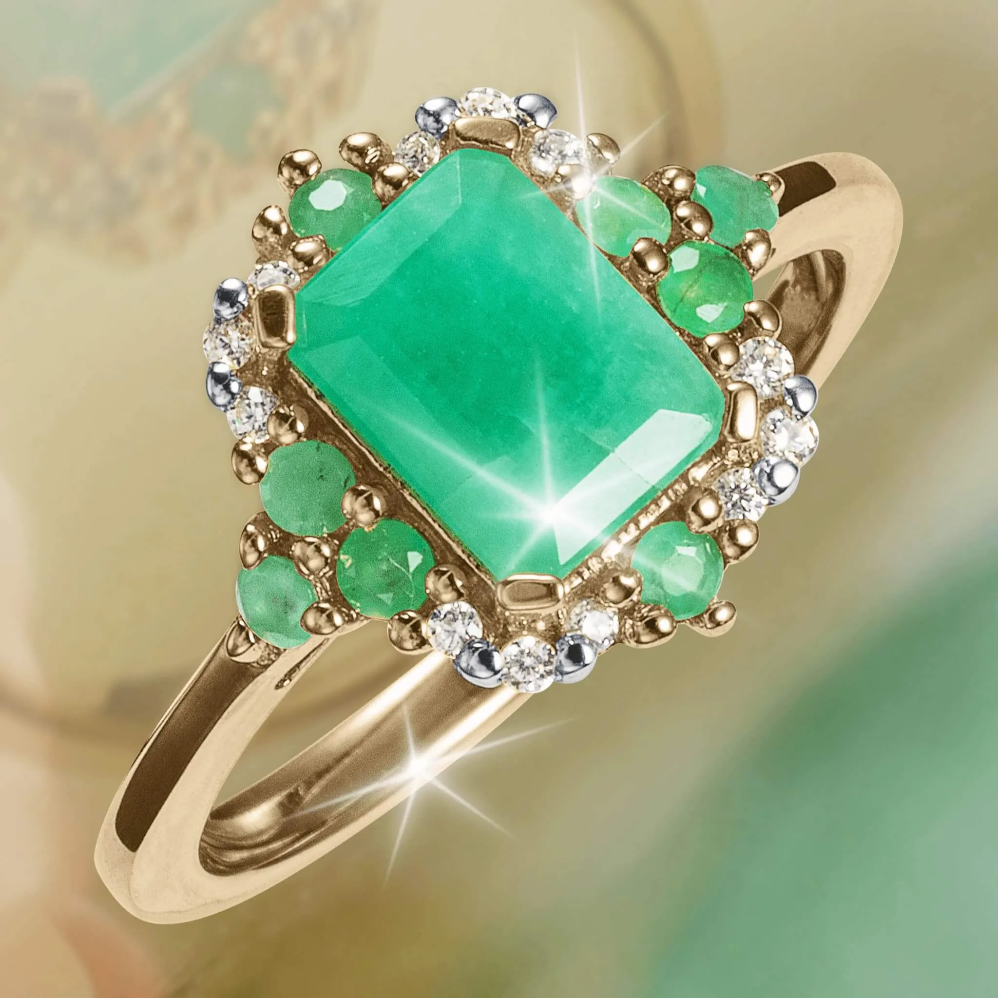 Emerald Oasis Ladies Ring