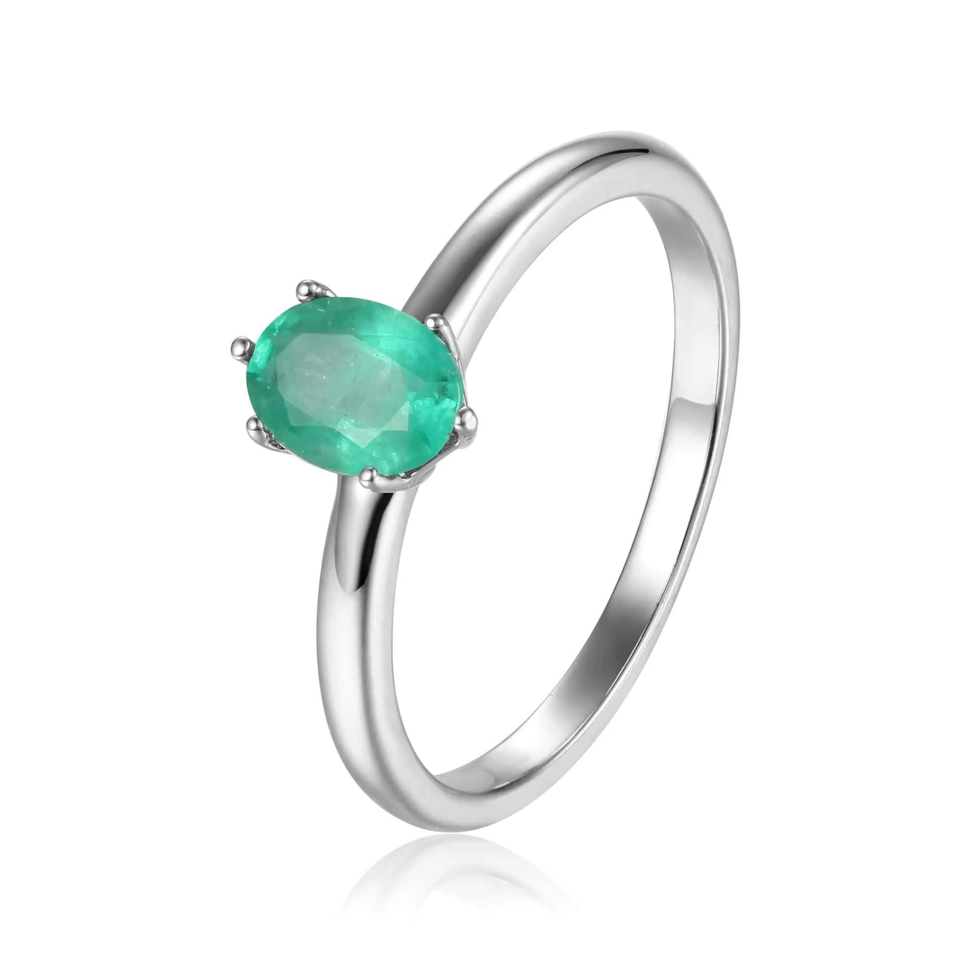 Emerald Solitaire Ring