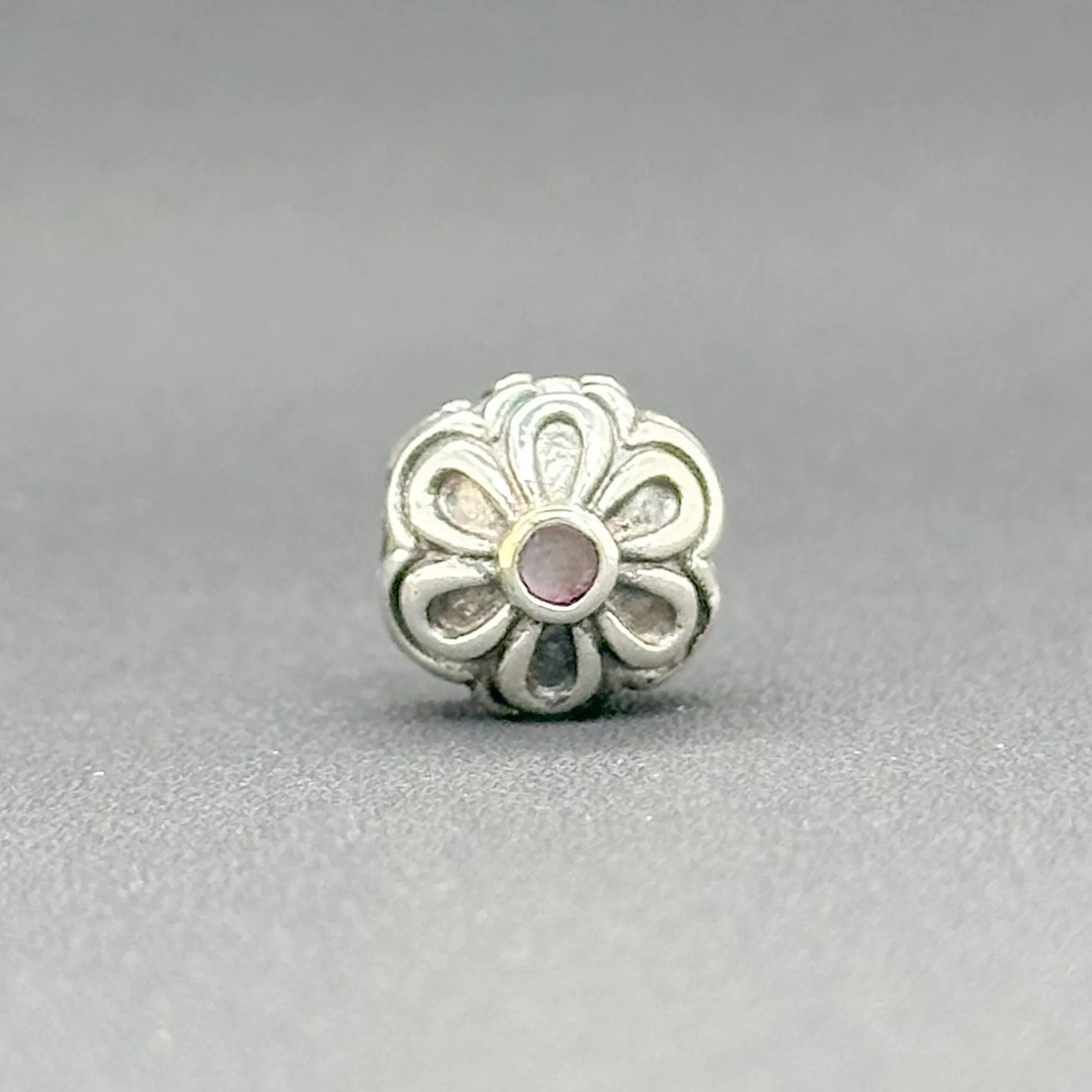 Estate Pandora SS Zinnia Clip Charm