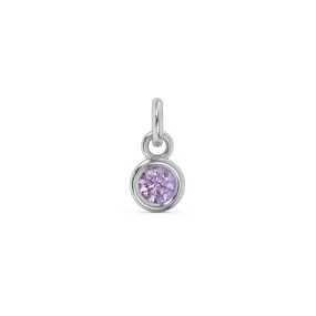 February Birthstone Charm | Sterling Silver