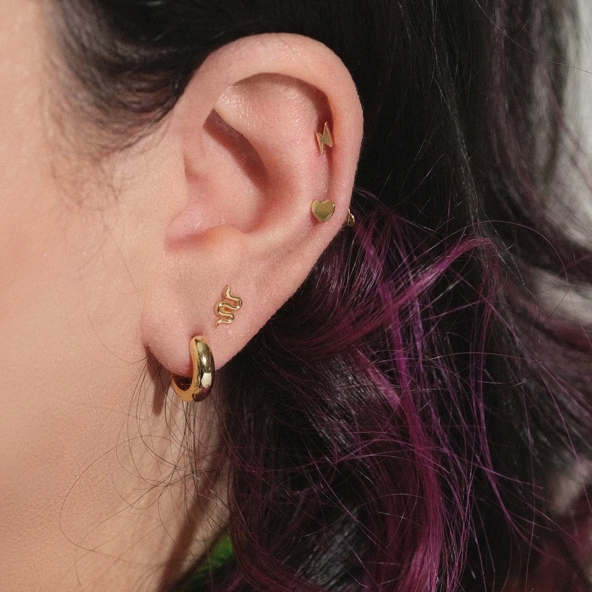 Fine Essentials - Lightning bolt stud earrings