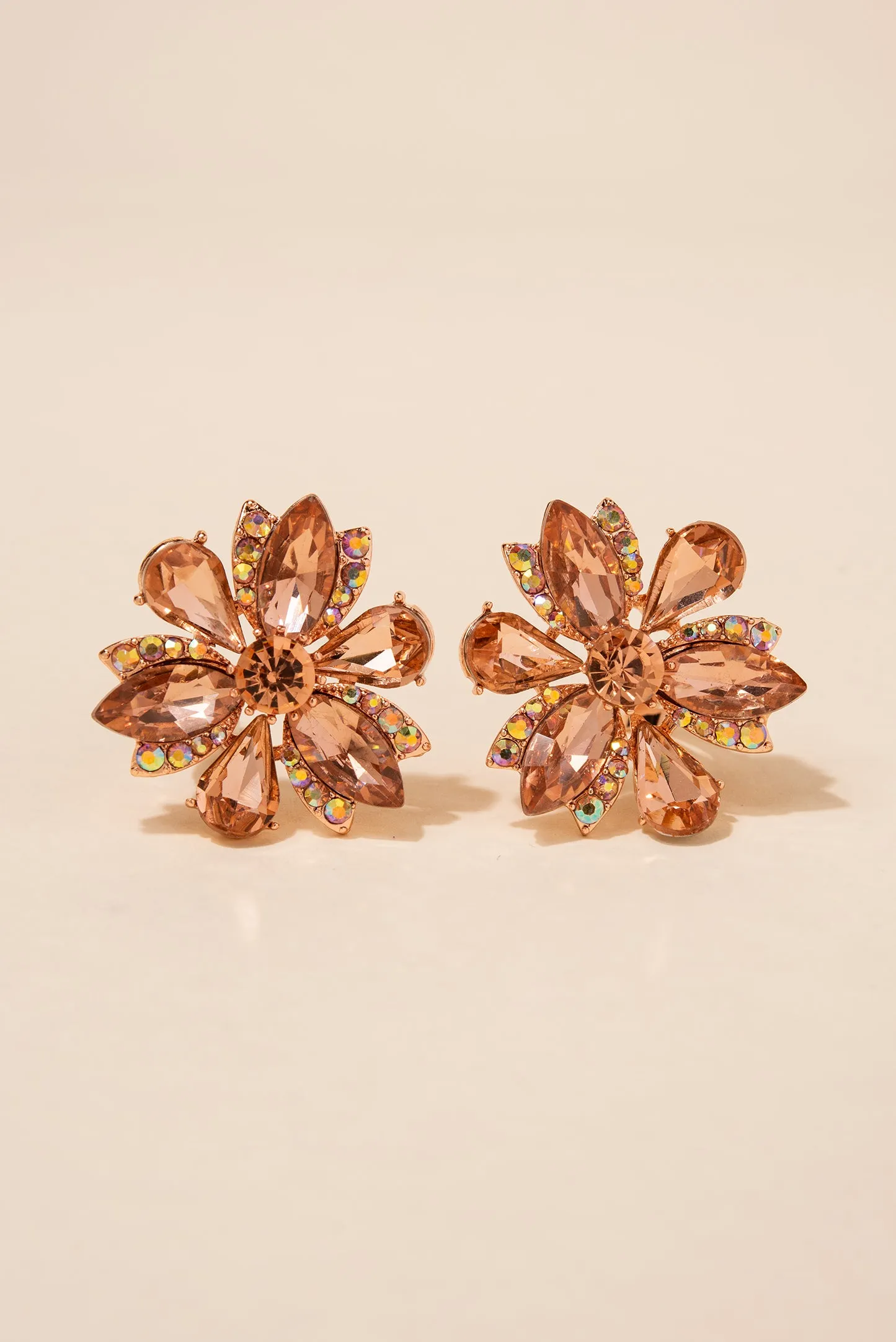 Flora Crystal Clip-on Earrings