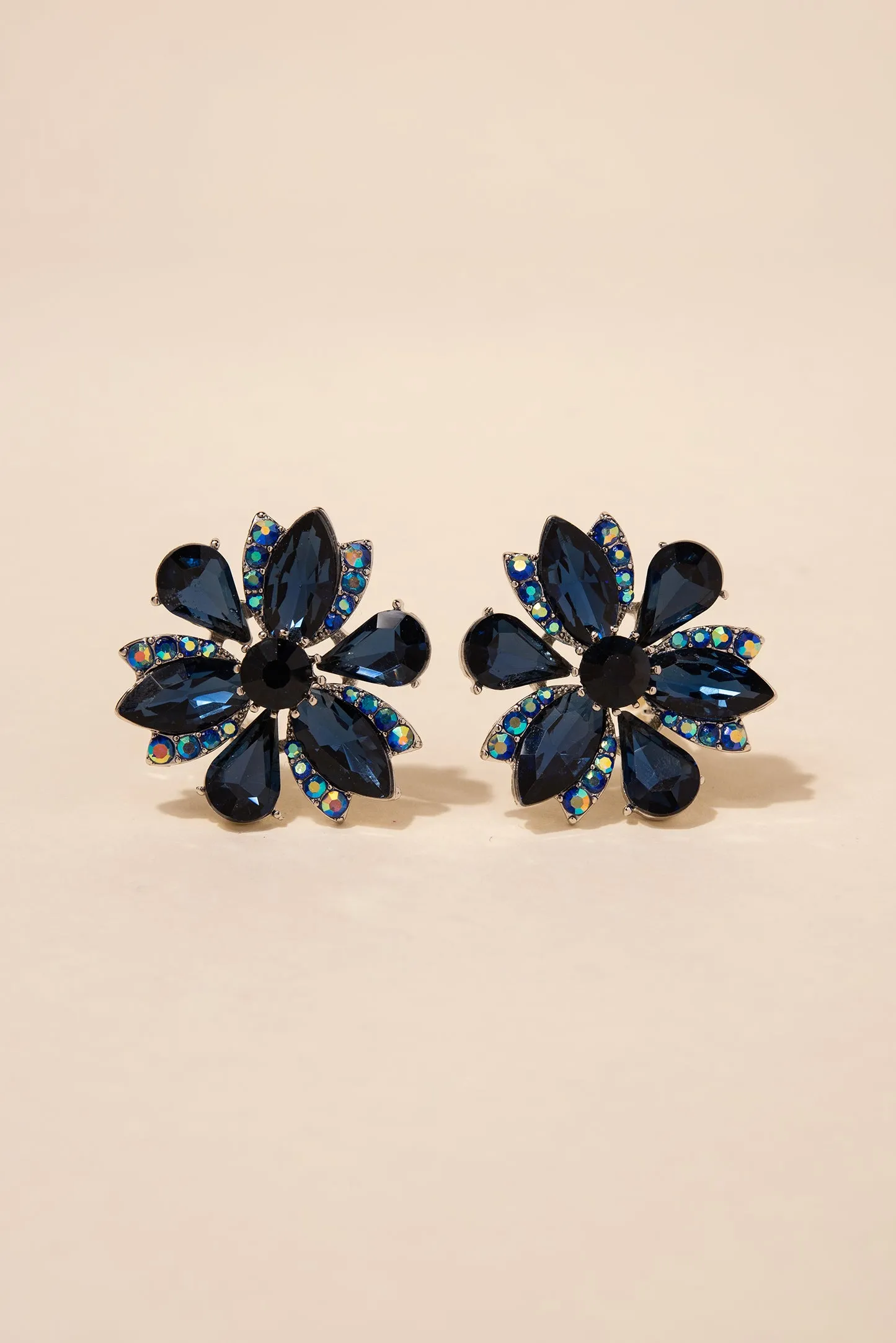 Flora Crystal Clip-on Earrings