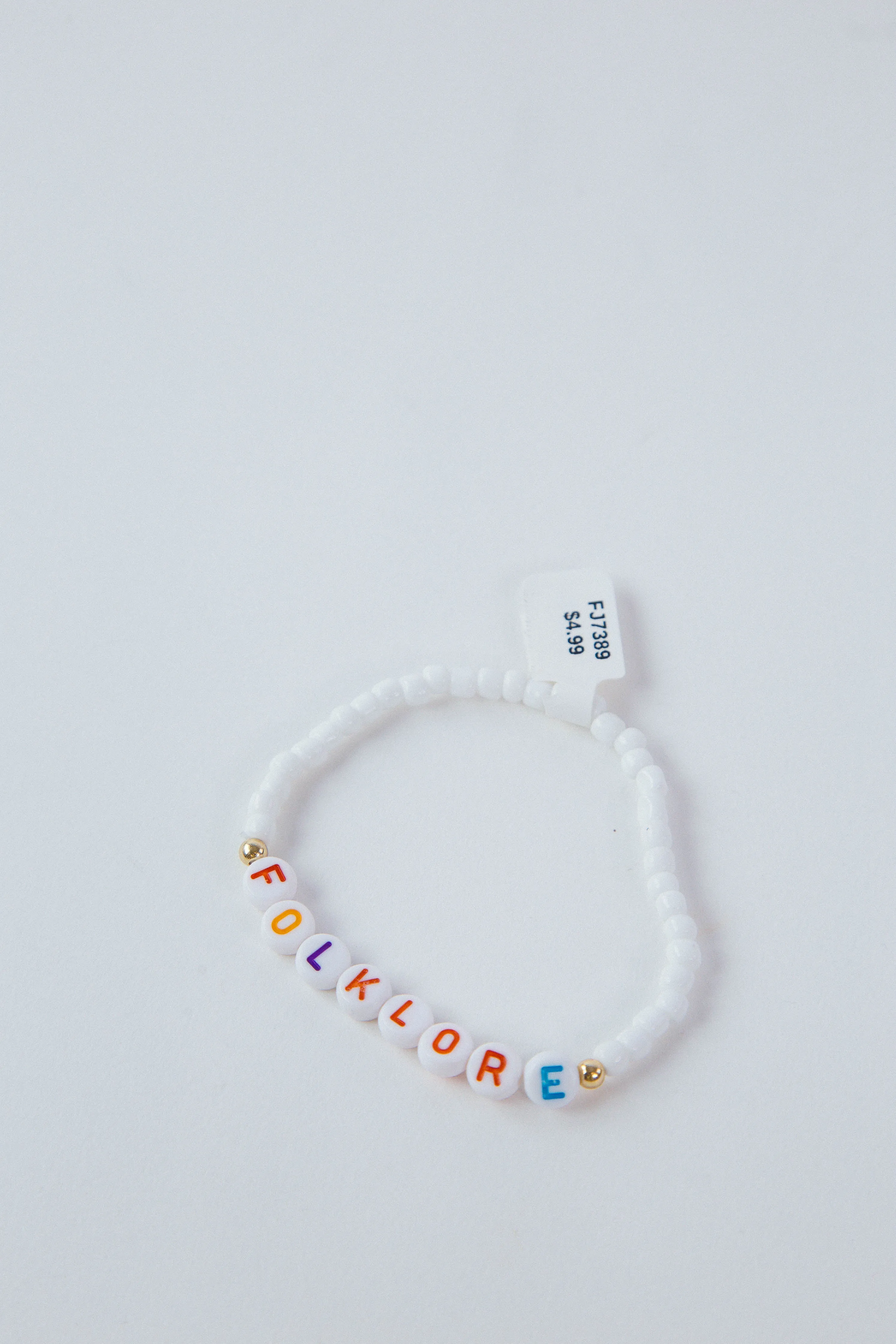 Folklore Friendship Bracelet, White