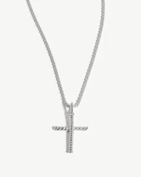 Fused Twisted Cross Necklace