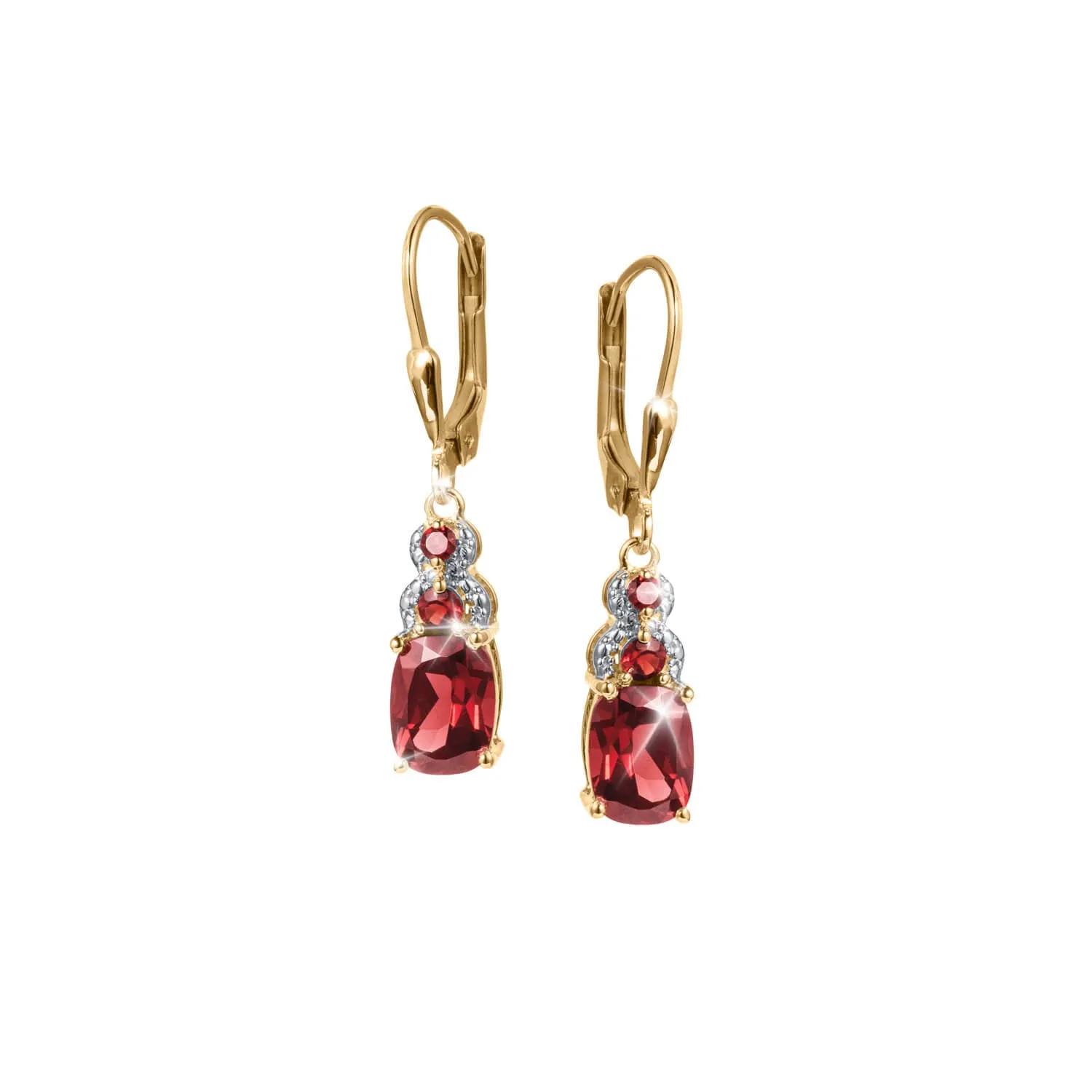 Garnet Twist Earrings