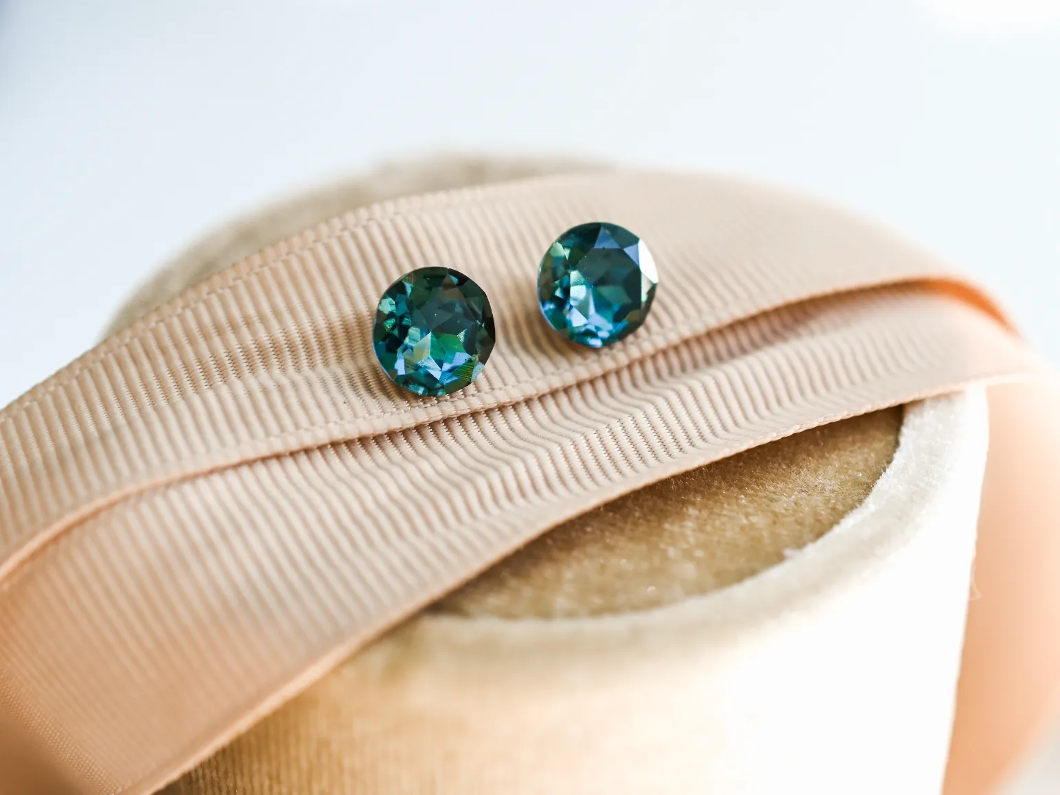 Gemstone Studs - Swarovski Prussian Blue