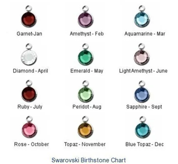 Genuine Swarovski Birthstones, Add to Your Order