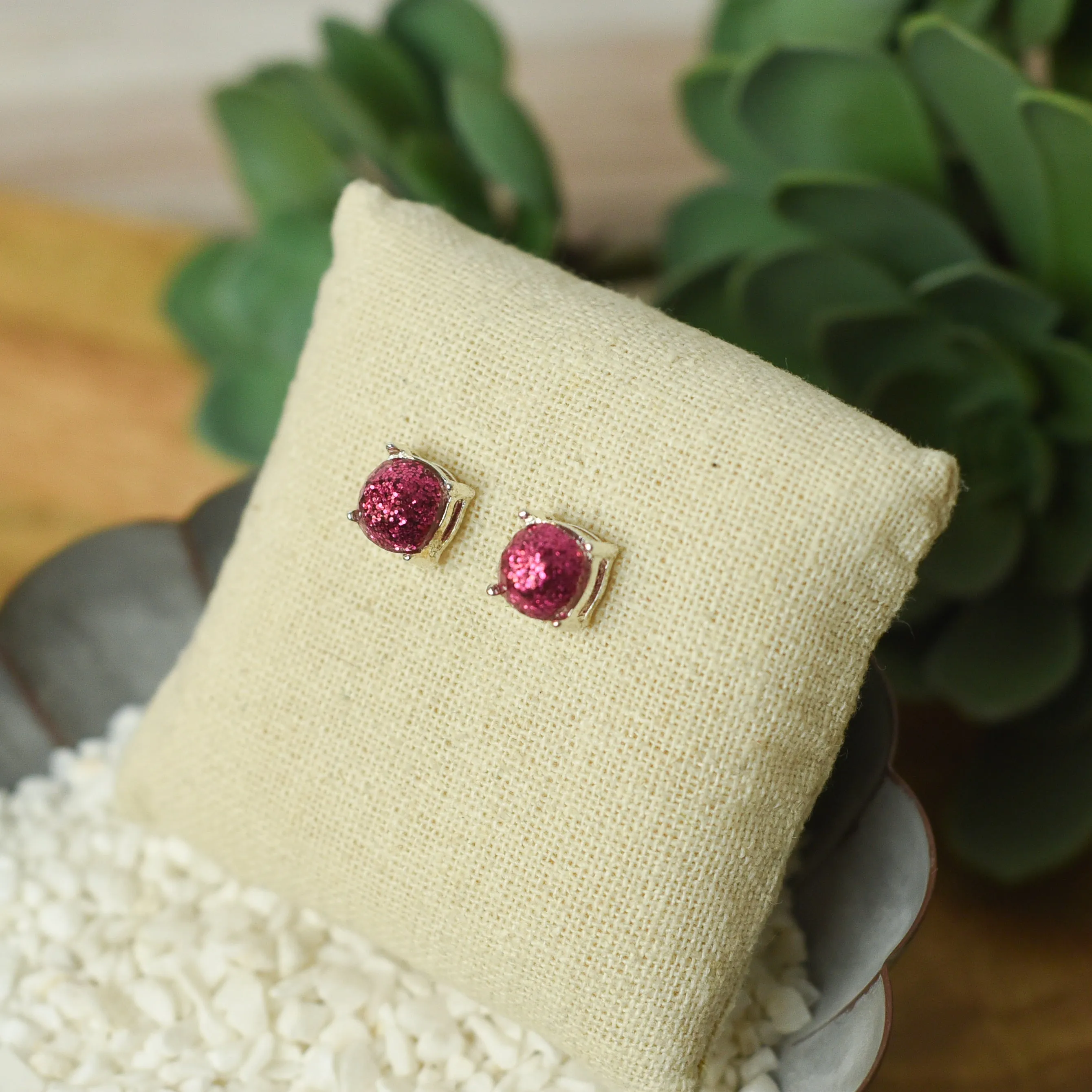 Glitter Studs Earrings