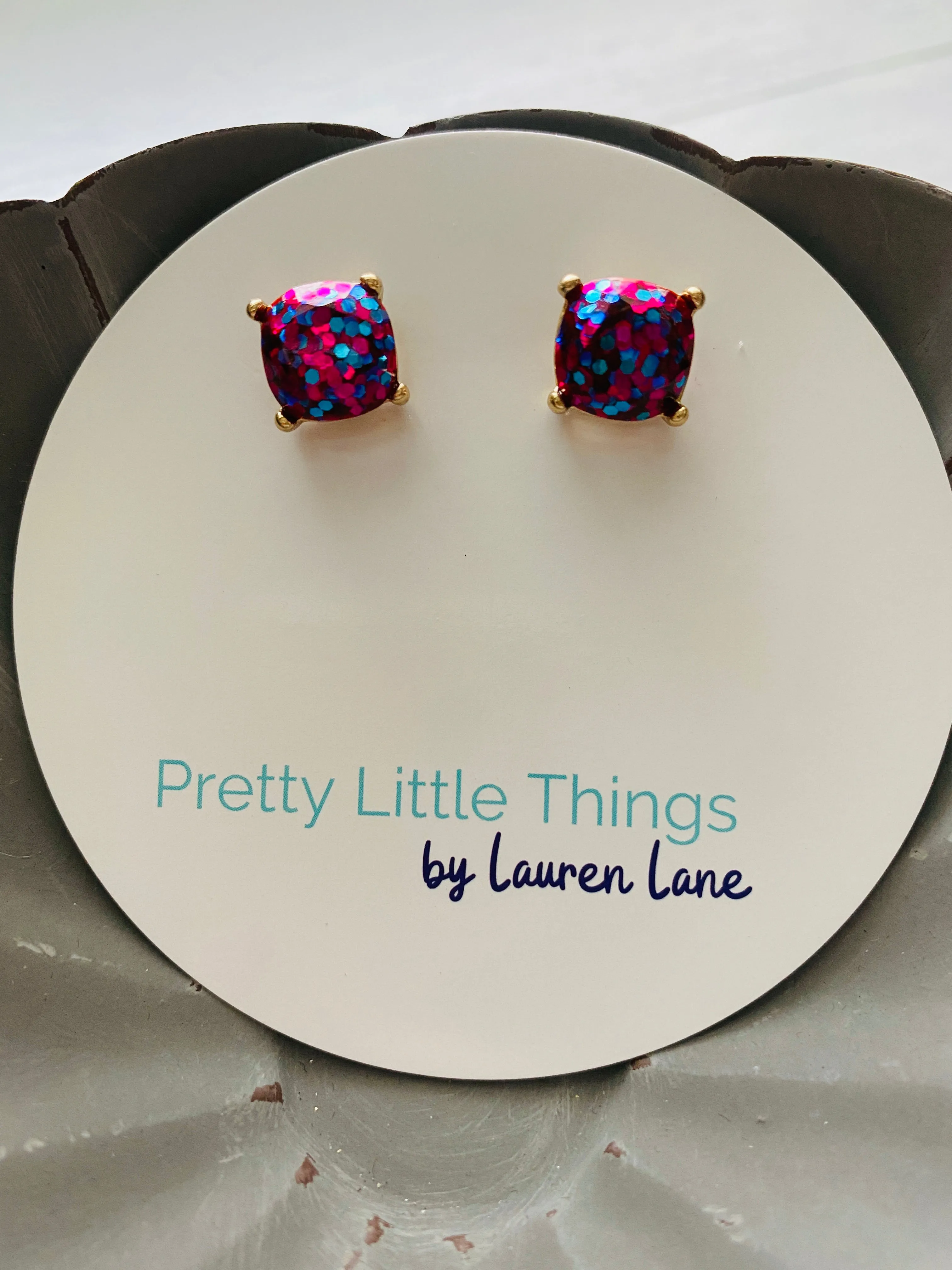 Glitter Studs Earrings