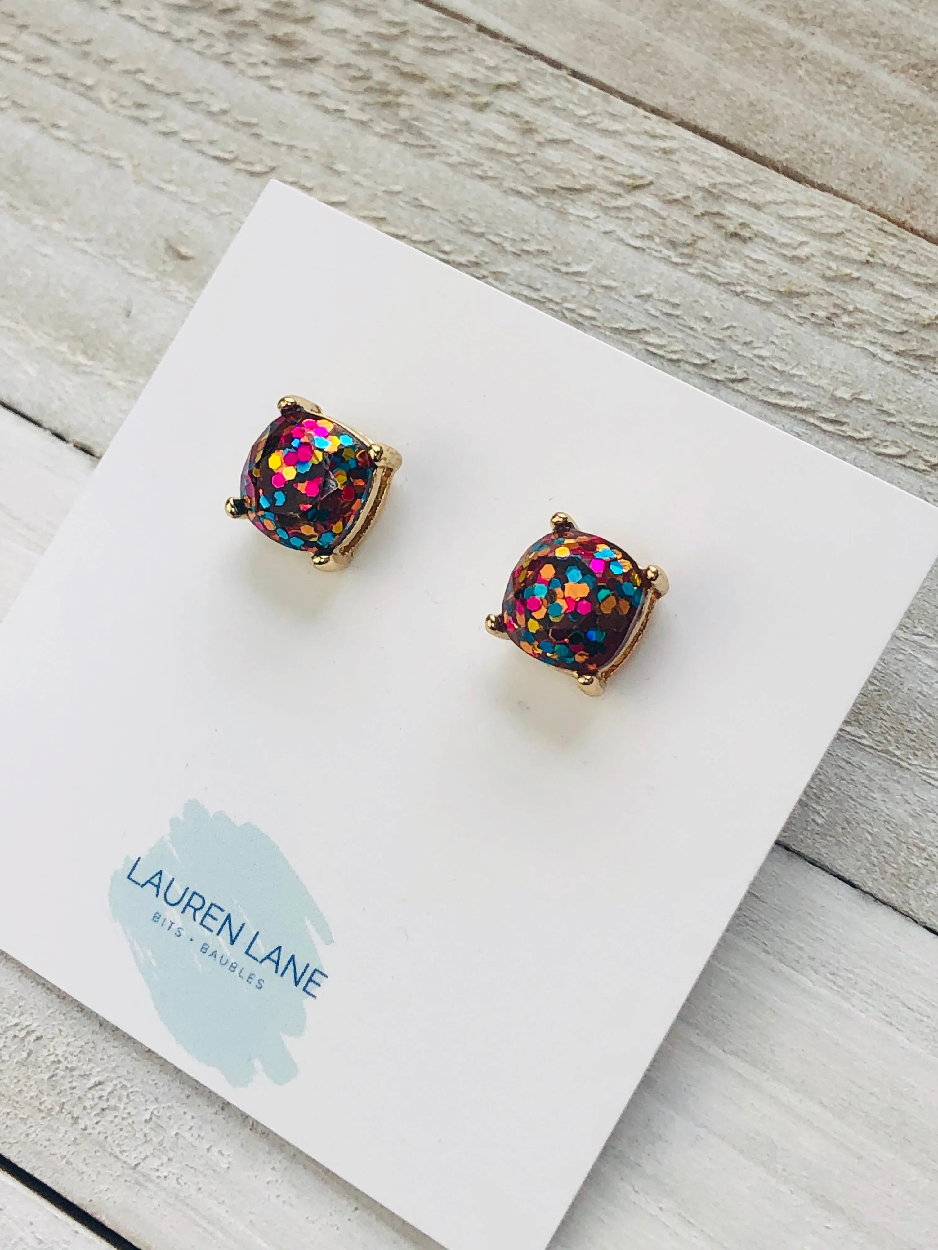 Glitter Studs Earrings