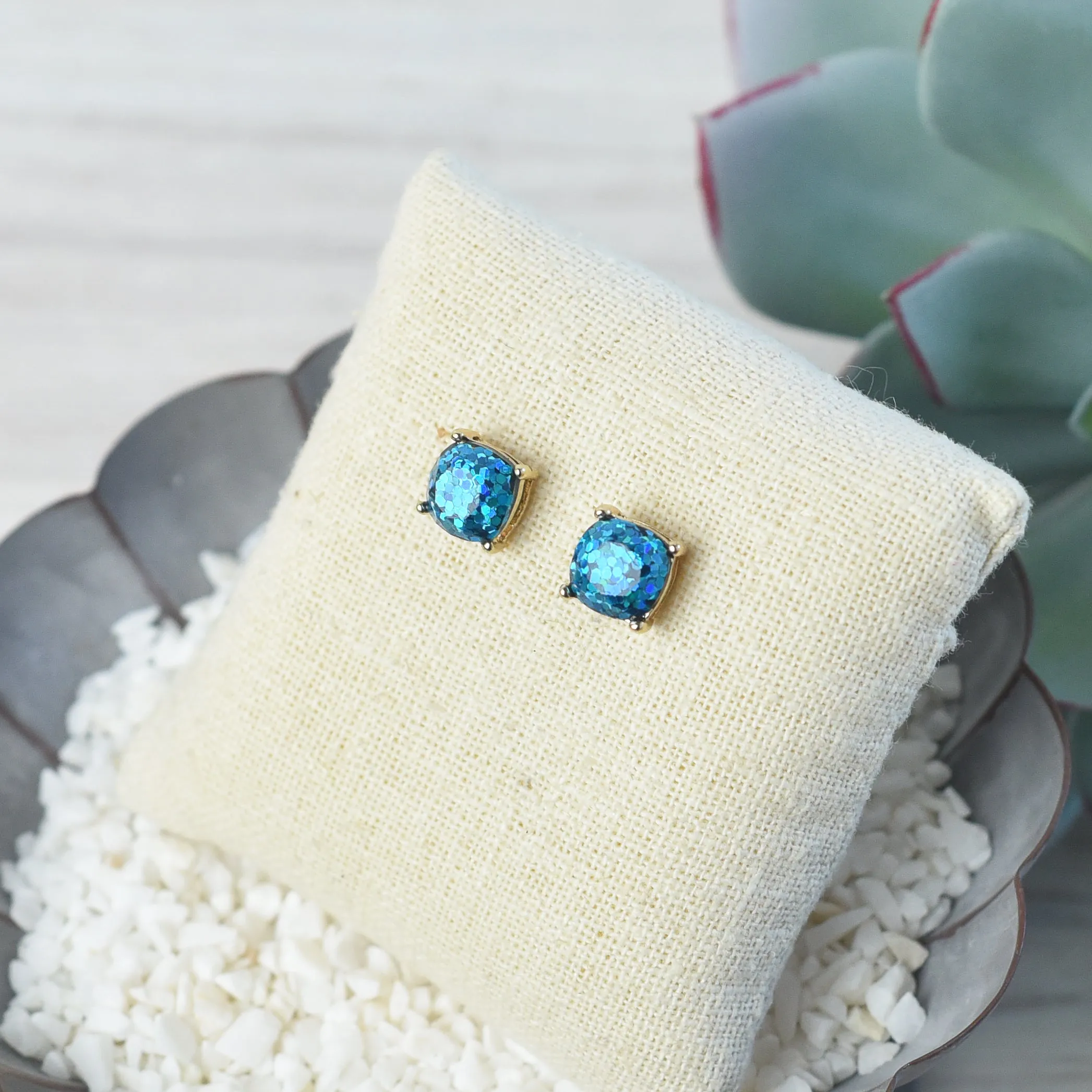 Glitter Studs Earrings