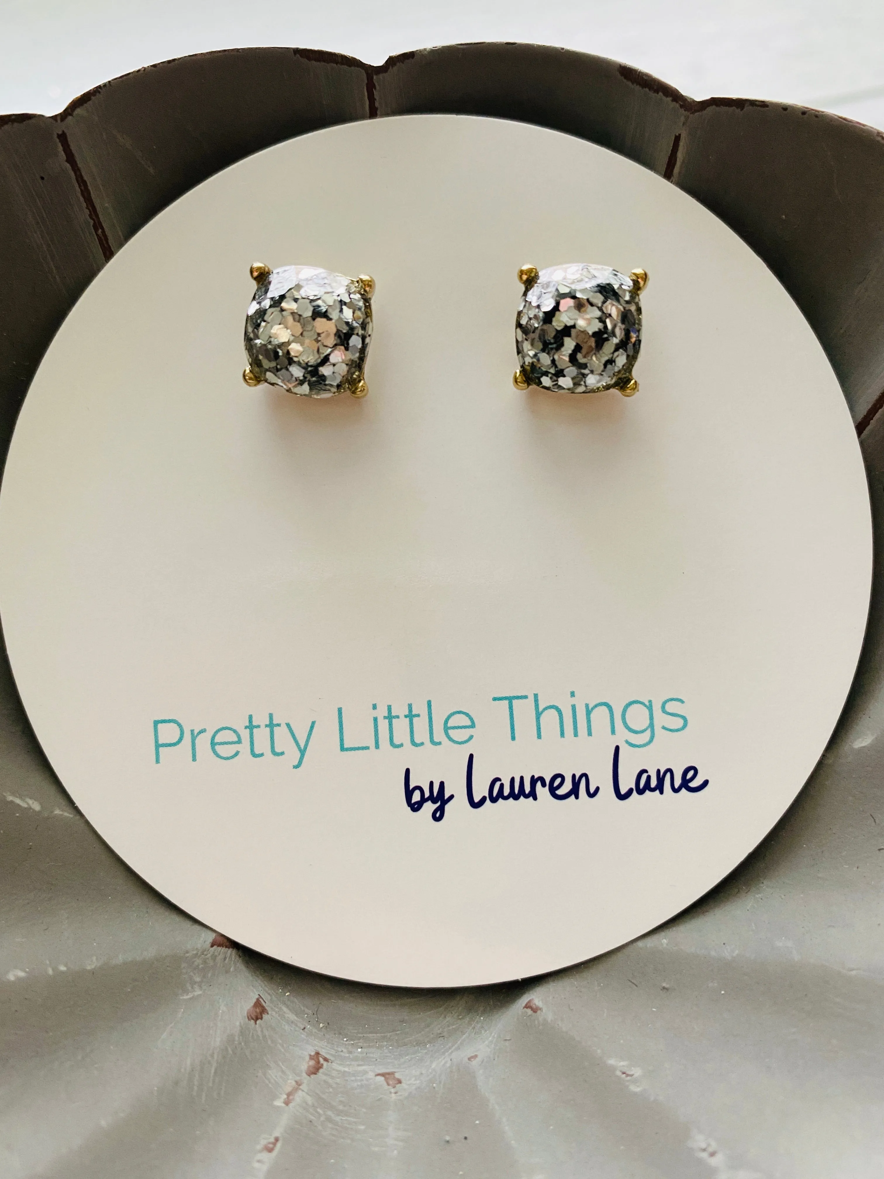 Glitter Studs Earrings