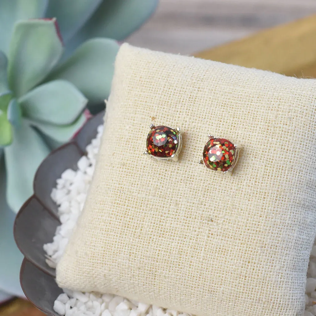 Glitter Studs Earrings