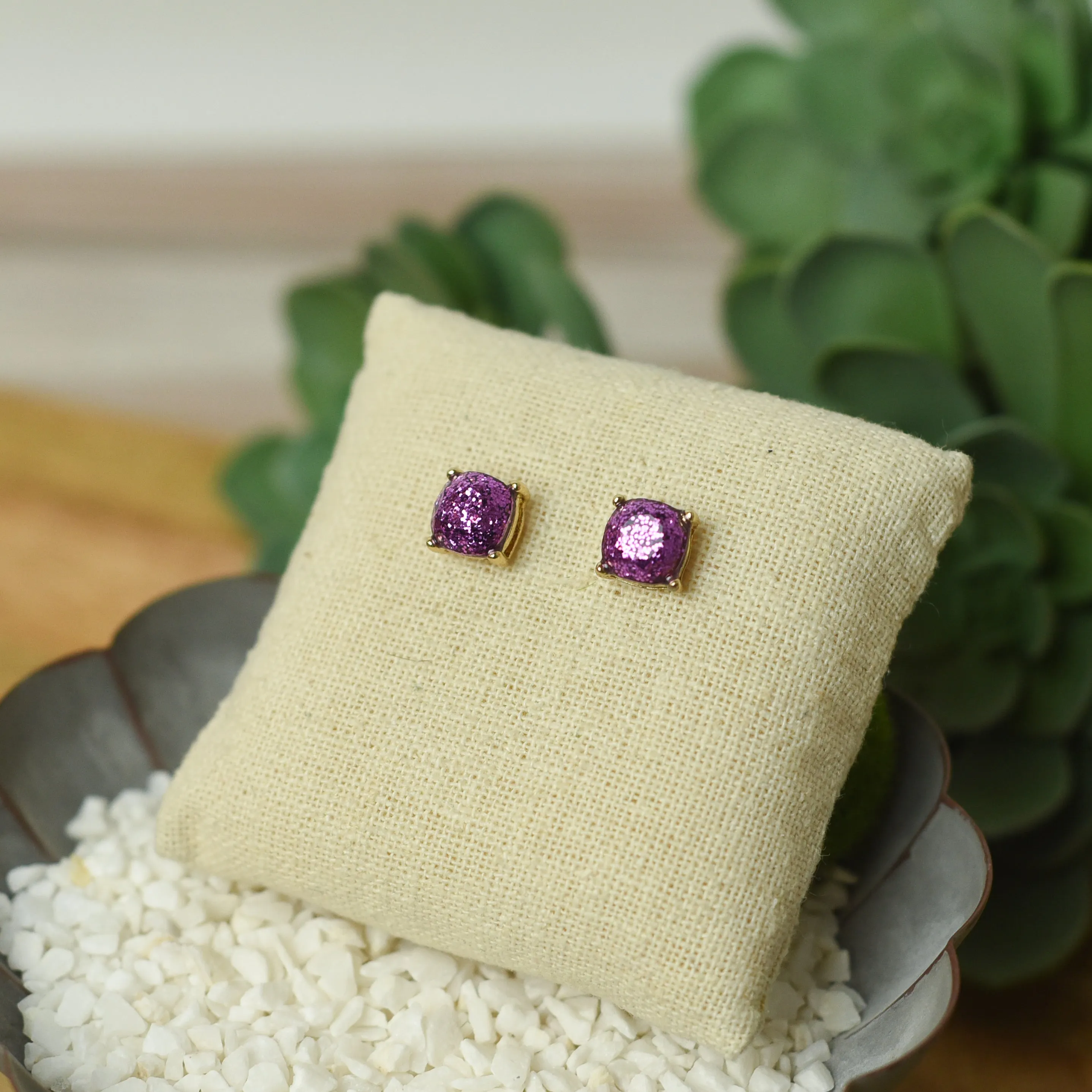 Glitter Studs Earrings