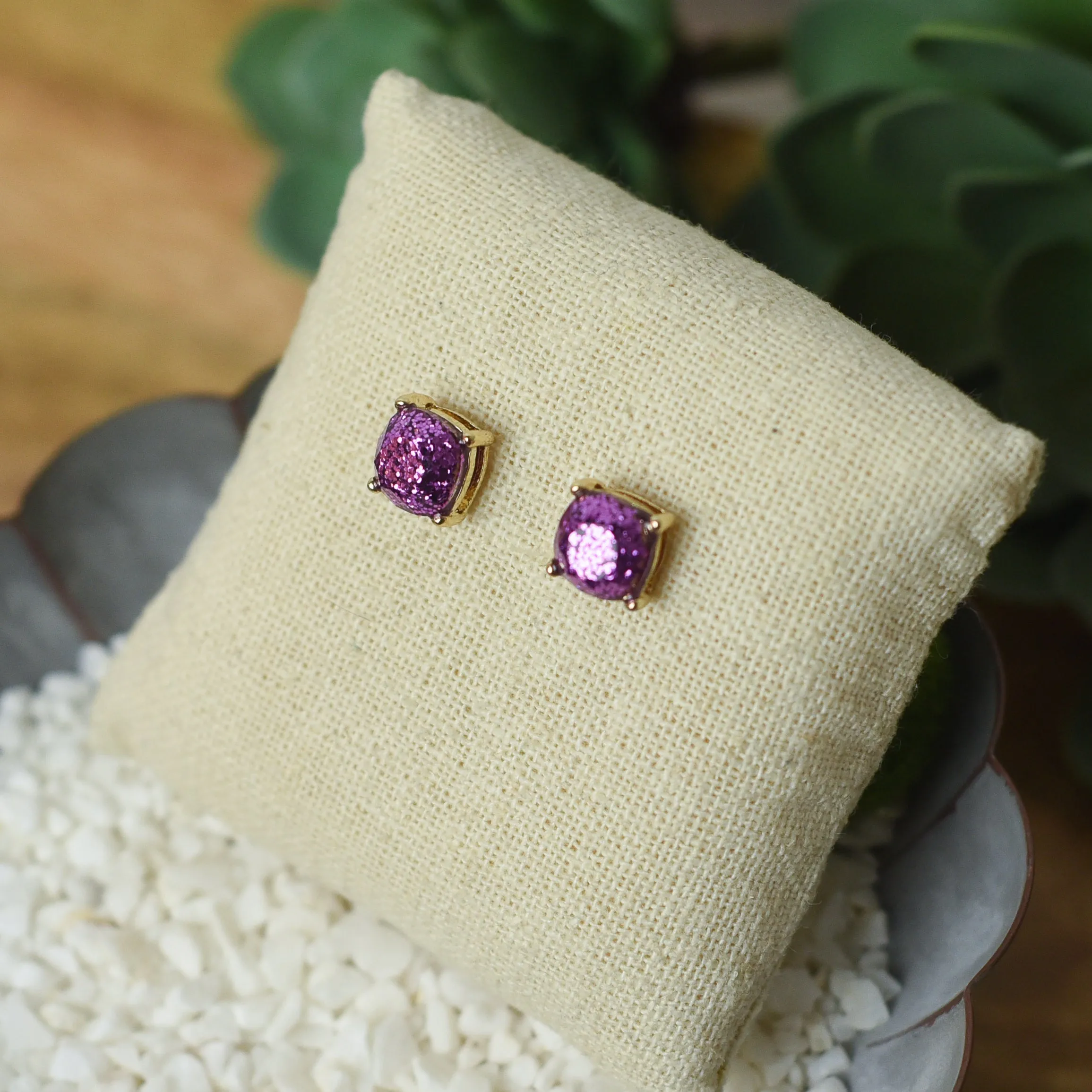 Glitter Studs Earrings