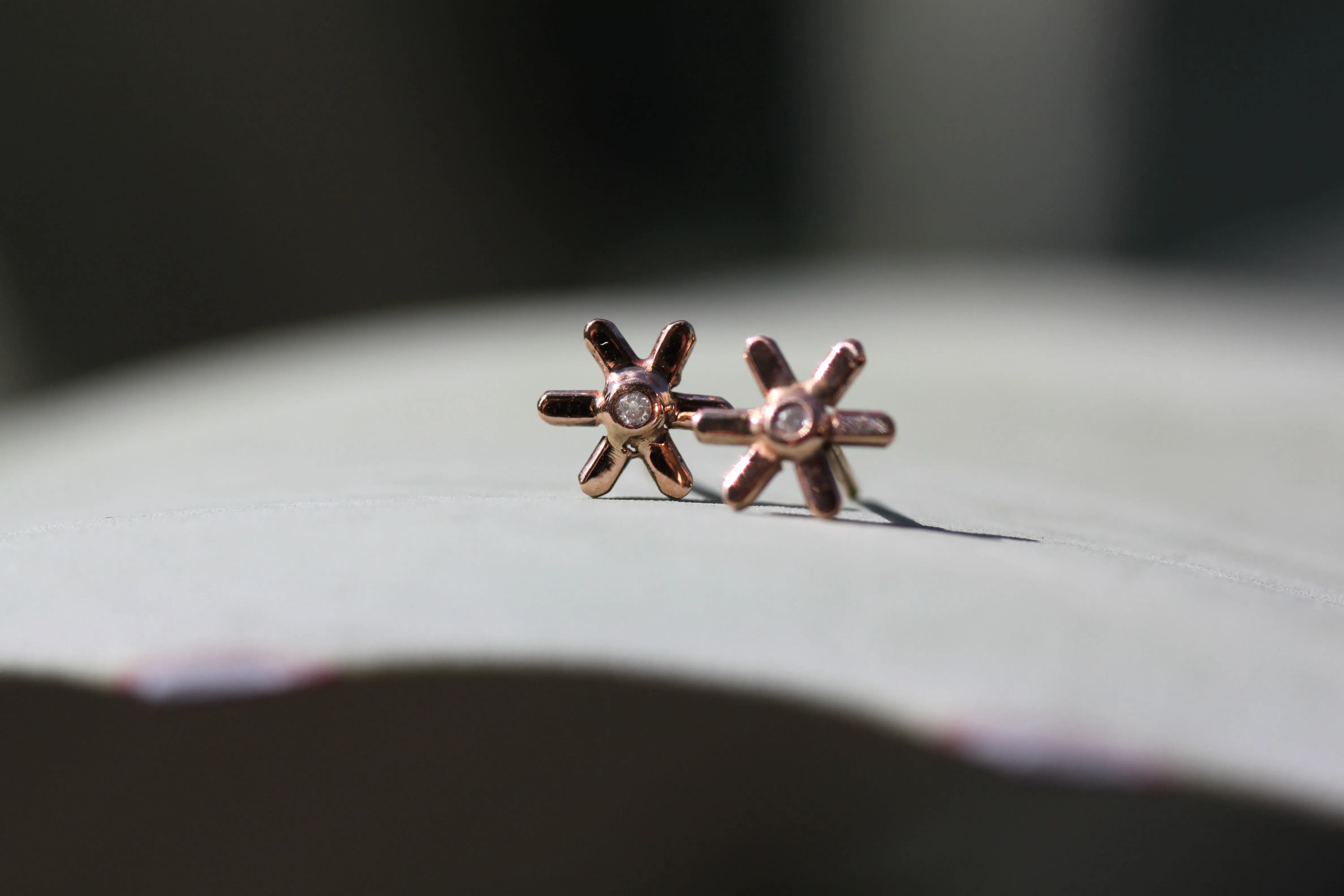 Gold Flower Studs