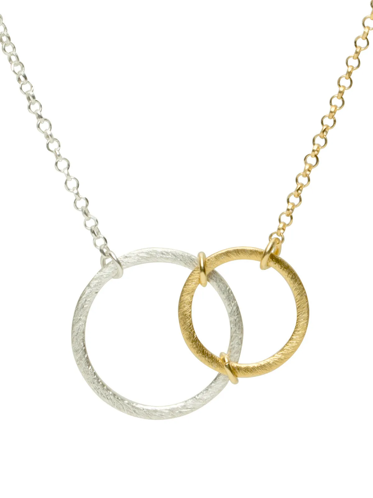 Gold/Silver Abstract Circle Necklace