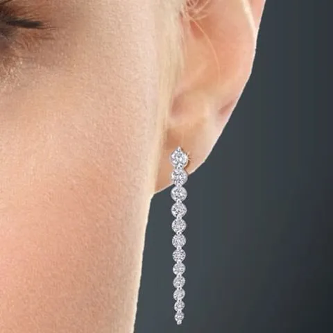 Graduated Diamond Earrings