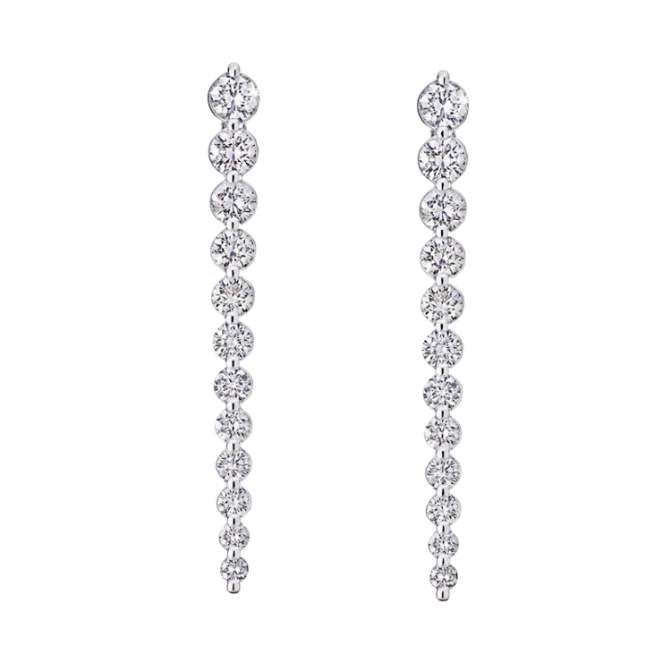 Graduated Diamond Earrings