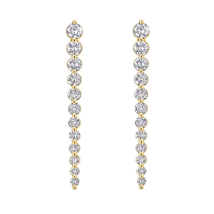 Graduated Diamond Earrings