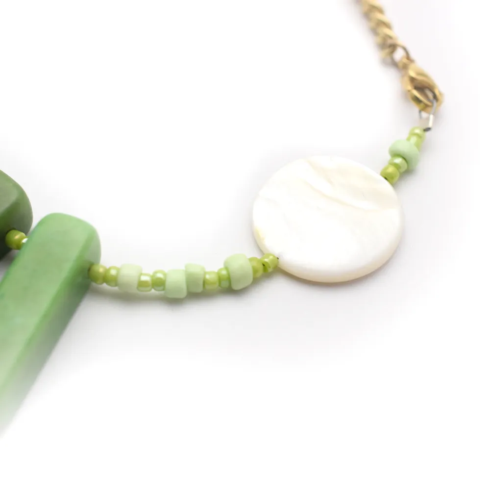 Green Agate Beaded Belly Chain