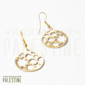 Handmade Arabesque Earrings in Brass