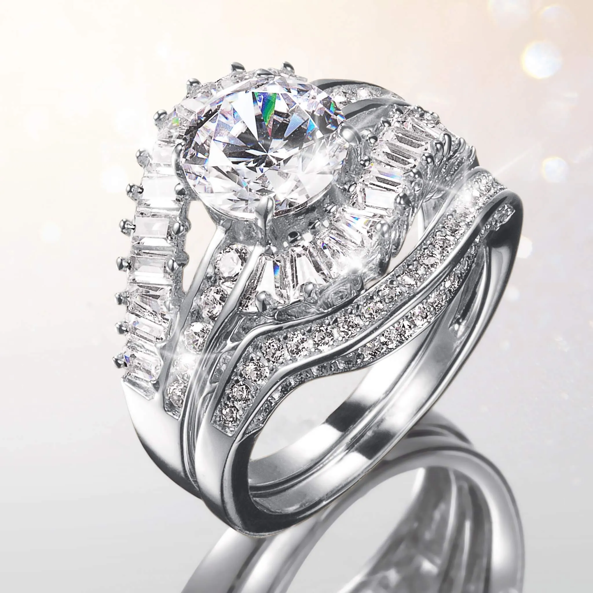 Heavenly Union Bridal Ring Set