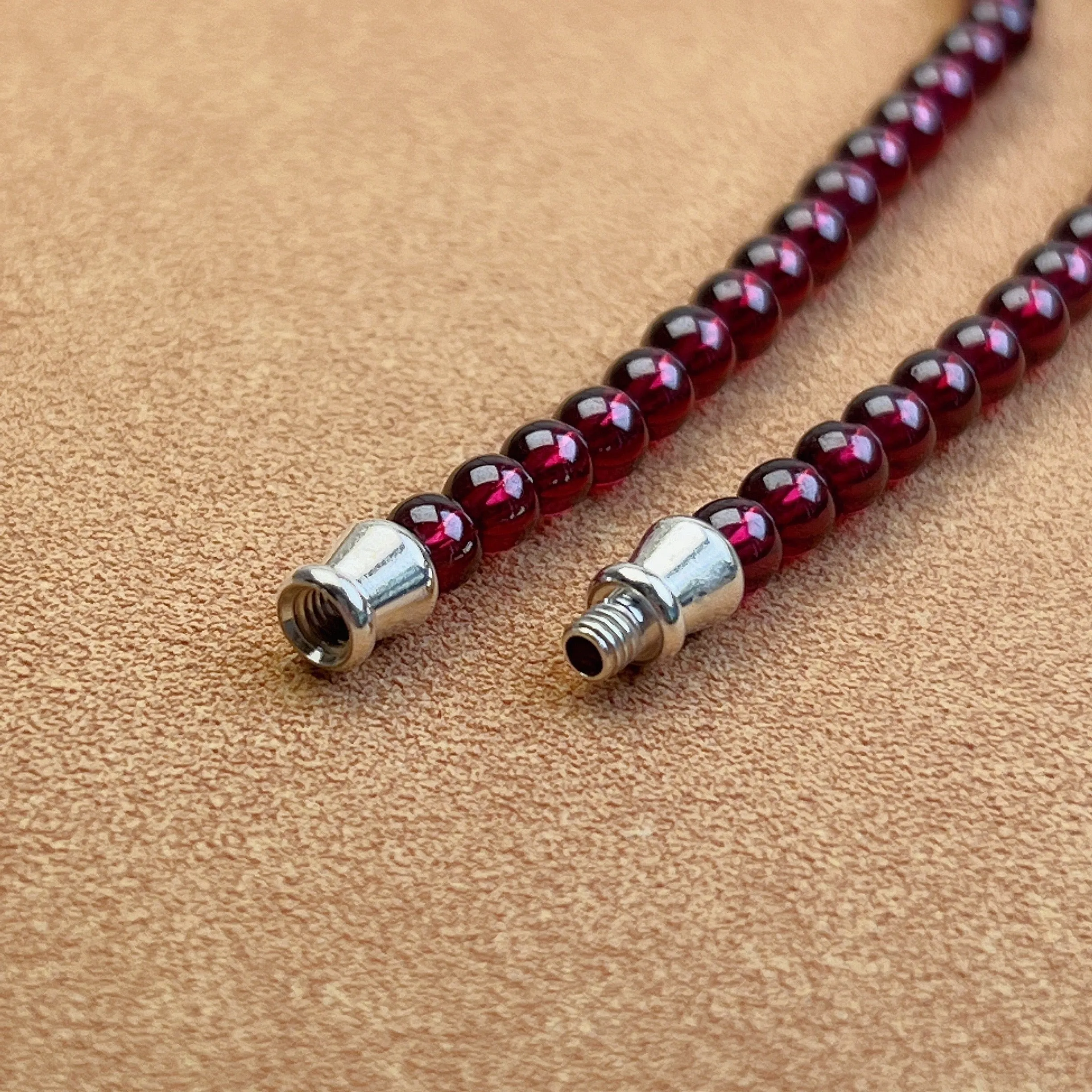 High-quality Protection Red Garnet Graduated Beaded Necklace | Root Chakra Healing Stone Jewelry