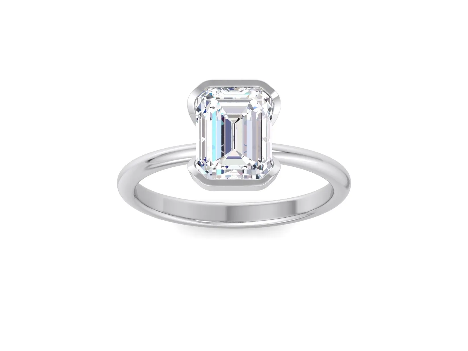 IGI CERTIFIED 2.00 Carat F/VVS2 Emerald Cut Lab Grown Diamond Solitaire Engagement Ring,Wedding Ring