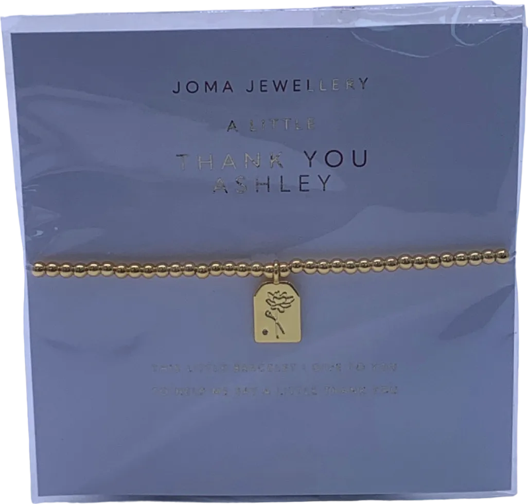 Joma Jewellery Gold 'A Little Thank You Ashley' Bracelet