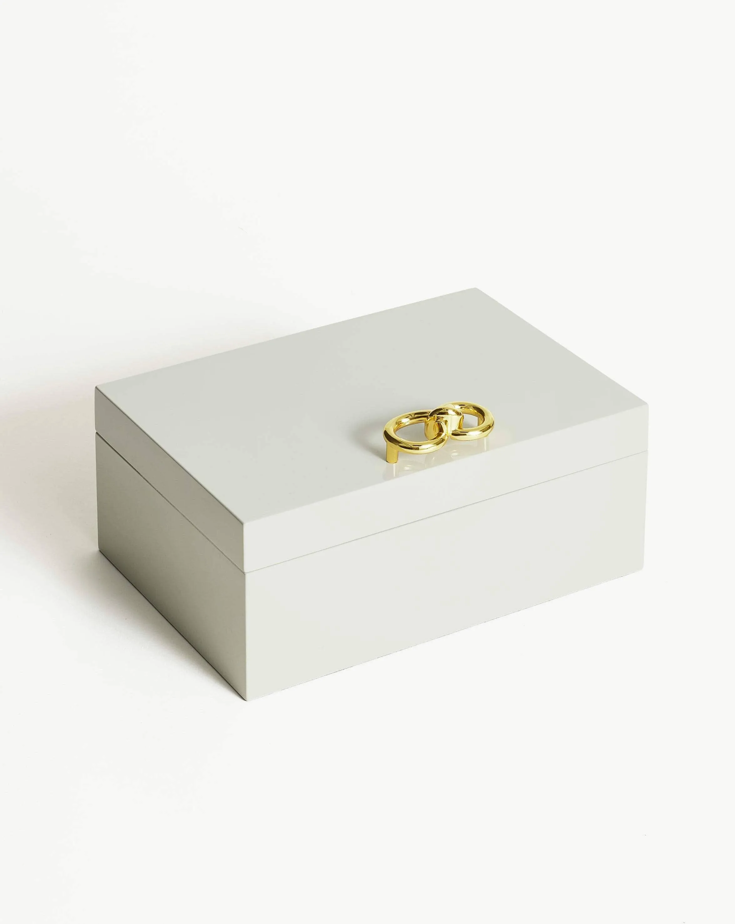 Knot Lacquered Jewellery Box | Grey Lacquer