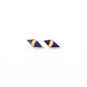 Lapis & Diamond Pietra Studs