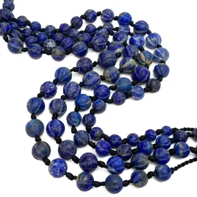 Lapis Lazuli Matte Melons Bead Strand