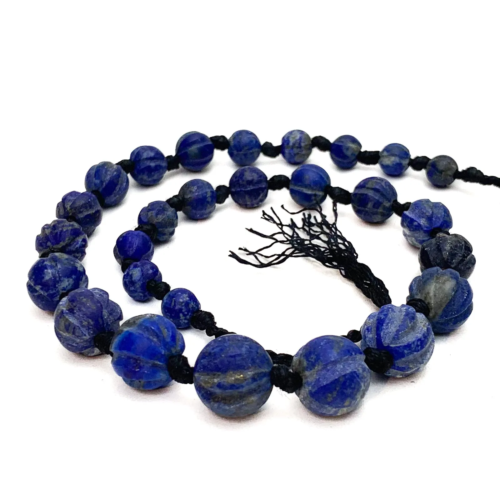 Lapis Lazuli Matte Melons Bead Strand