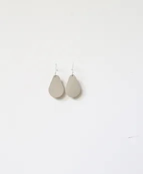 Light Gray Leather Earrings