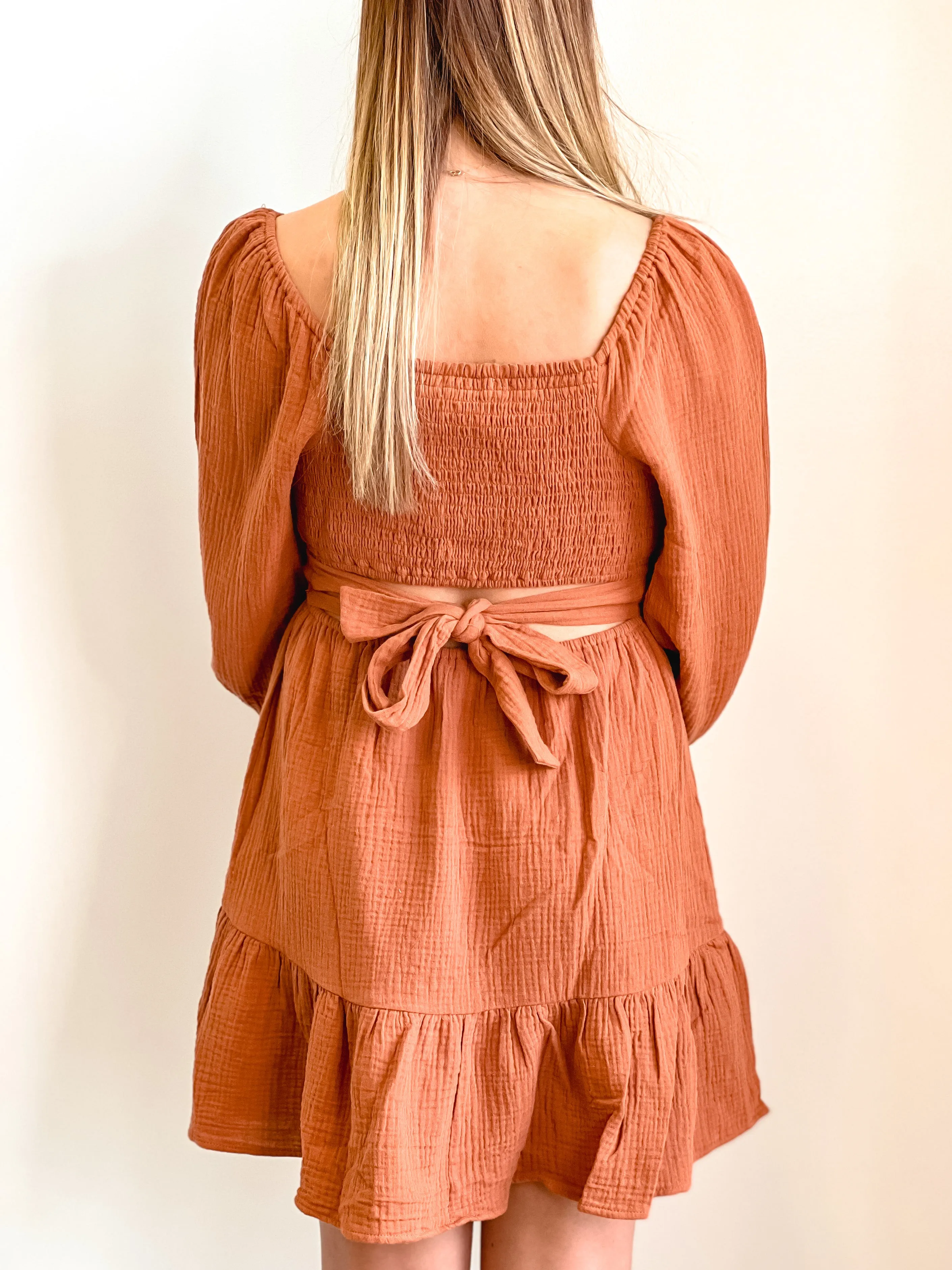 Lola Gauze Peasant Dress