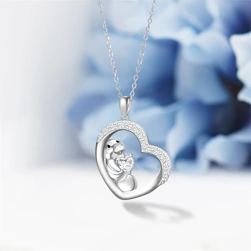 Manatee Necklace 925 Sterling Silver Manatee Pendant Necklace Animal Manatee Gifts for Women Girls Daughter Birthday Gifts